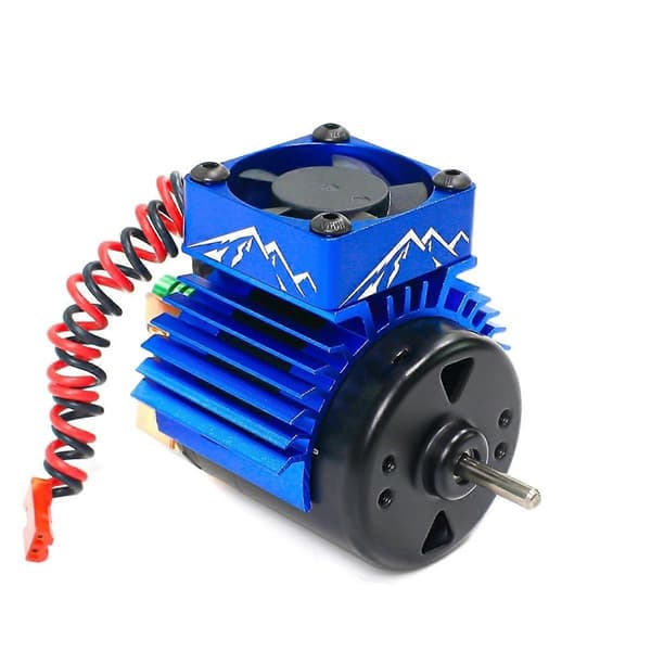 540 550 3650 3660 3674 Motor Køleplade Køleventilator RC Bil Radiator Ventilator Motor Køleplade Kølefinner Blå
