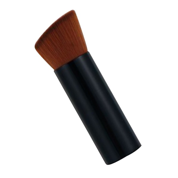 Makeupbørste, rougebørste til rejser til ansigtet, bærbar pudderbørste til rouge, polering, fejlfri pudderkosmetik Black