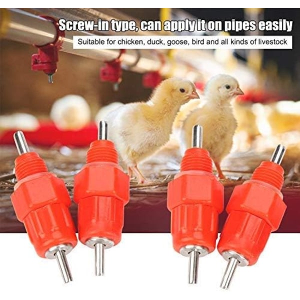 20st Automatisk Nipple Waterer Hen Fjäderfä Kyckling Anka Hen Wate