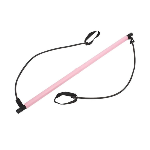 Pilates Bar Kit med motståndsband, bärbart motståndsband och pilatesträningssticka purple