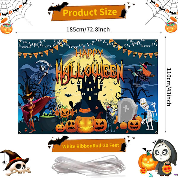 Halloween bakgrundsdekoration - skrämmande skräcktema