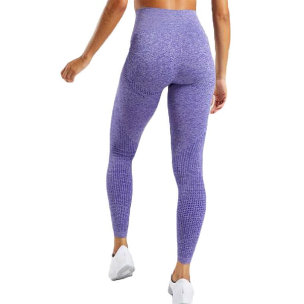 Kvinnors hög midja Yoga Leggings Löpning Sport Gym Byxor Träning navy M