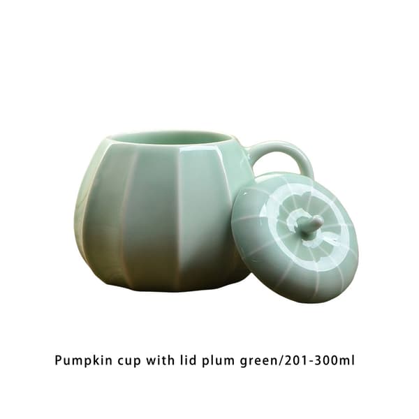 Halloween gresskar kaffekopp Keramisk kopp stor kapasitet Cyan