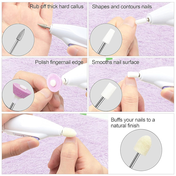 Professionell bärbar elektrisk nagelborr, Akryl Nail Kit, Gel Rose Red