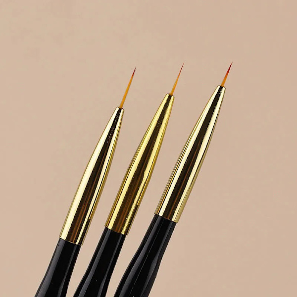 3 st Nagel Eyeliner borste Set