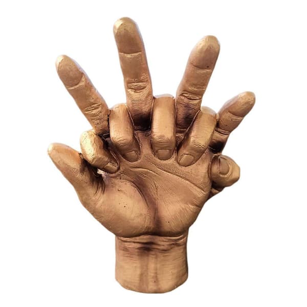 Moderne abstrakt fingerstatue i harpiks, håndmodell, dekorasjon, kreative sammenflettede fingre, ornament, Valentinsdagdekorasjon