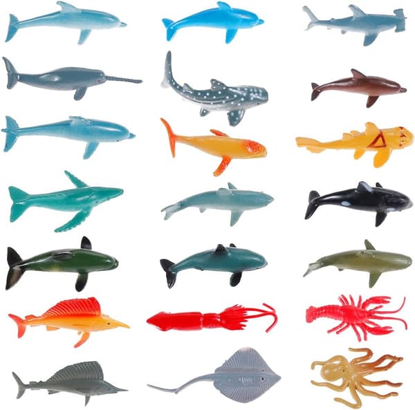 38st Havsdjursfigurer Djurleksaker Mini Havsdjurleksaker