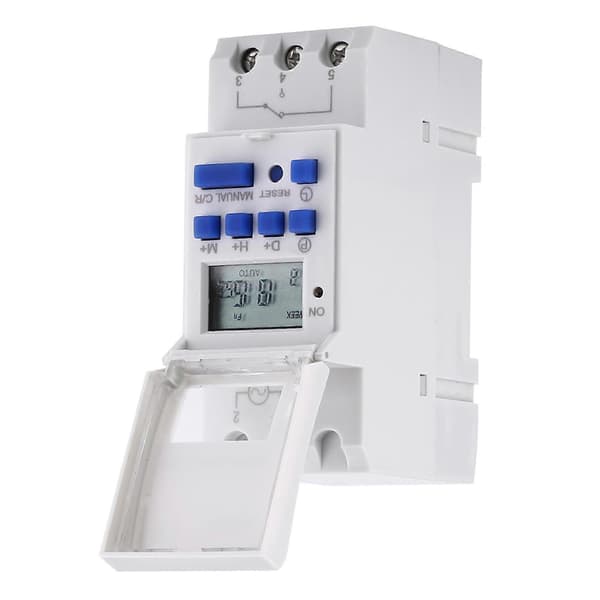 LCD-näyttö 7 päivän ohjelmoitava elektroninen releaikakytkin 16on8off-ajastin (AC110V)