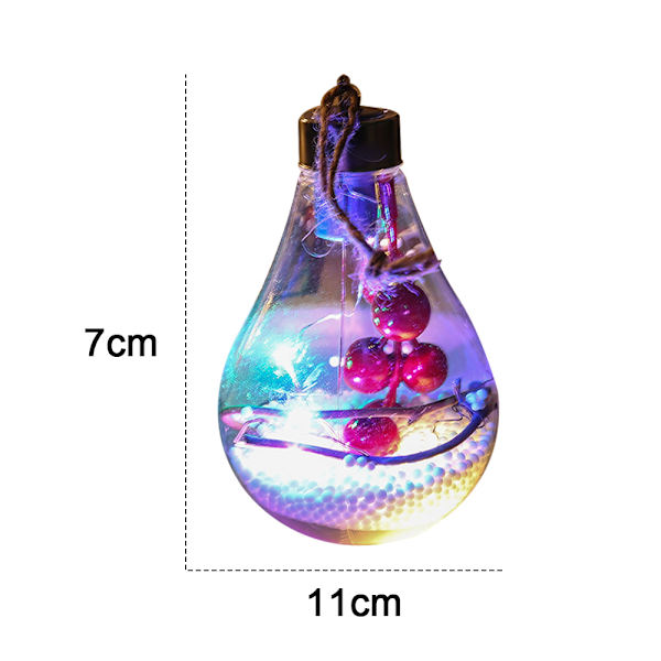 Christmas Led Transparent Julekule Juletrepynt style 3