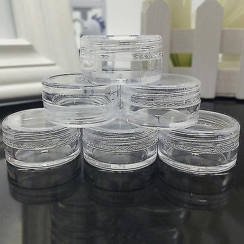 50 Stykker Bærbare Kosmetiske Prøvebeholdere 5 Gram Plast Kremkrukker