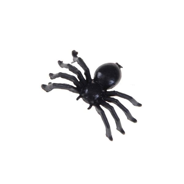 Flexibel plastsimulering spindlar Toy Joke Scream AU Halloween black 1.5*1CM