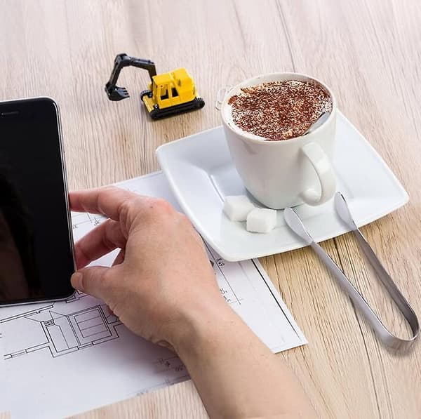 Mini sockertång Rostfritt stål istång Liten serveringstång Multifunktionell aptitretare Tång för teparty Kaffebar Kök (10st, silver)