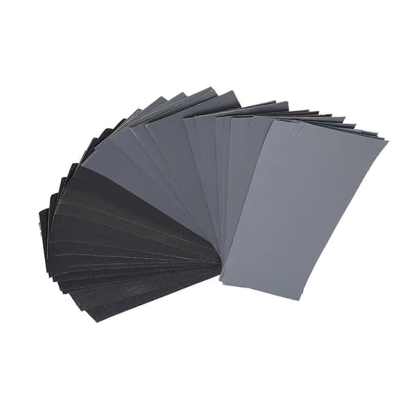 Sandpapper Torrt Vått Sandpapper 120 till 3000 Grit Vattentätt Set Kit för Polering Slipning 42st/Set