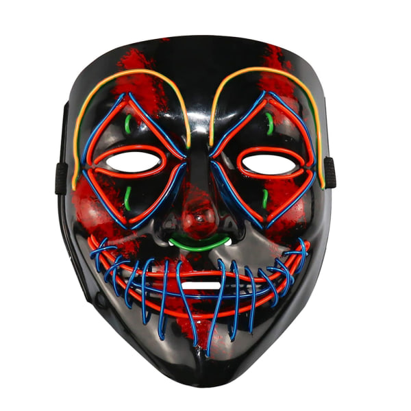 Color Led - Musik Speed ​​Led Maske - Halloween Led Maske - Led Royal blue+orange+red