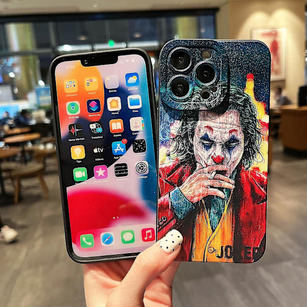 Fashion Joker phone case för Iphone 13/ pro Max/xr/max För Iphone 12/11pro cover Smoking Clown iPhone XR