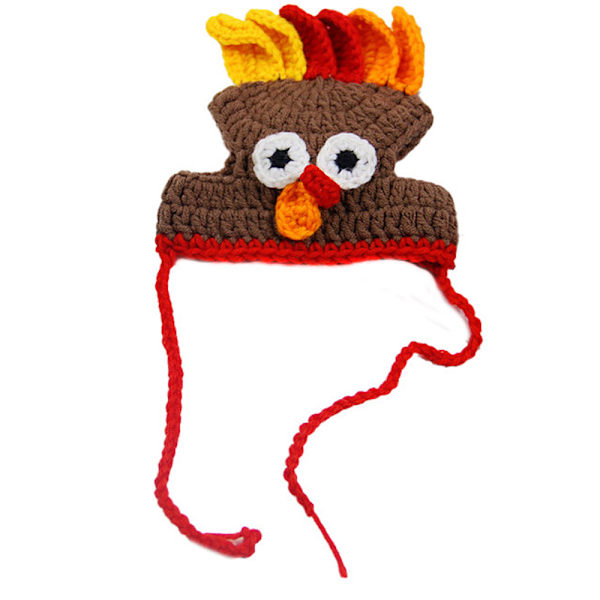 Kattdräkt kalkonhatt Halloween Thanksgiving Party Handgjord Brown M
