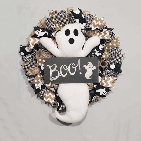 Simulering Halloween Spøgelsesguirlande Hjemmevæg Guirlande Dekorationsrekvisit