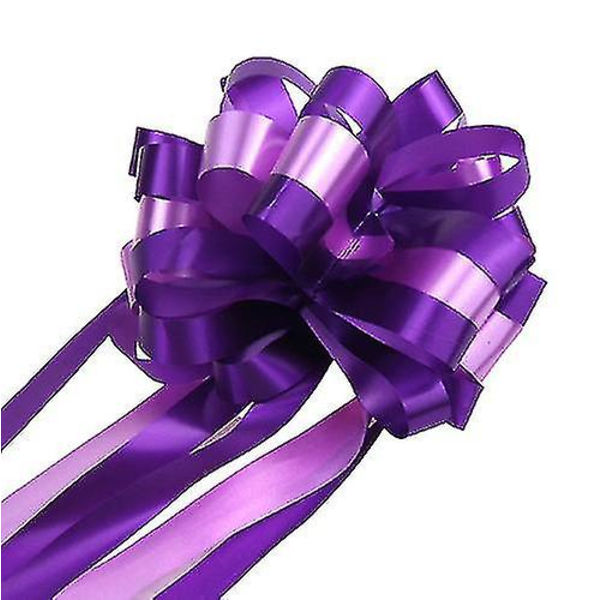 10 julbandsinslagna presentdekorationer Dark Purple