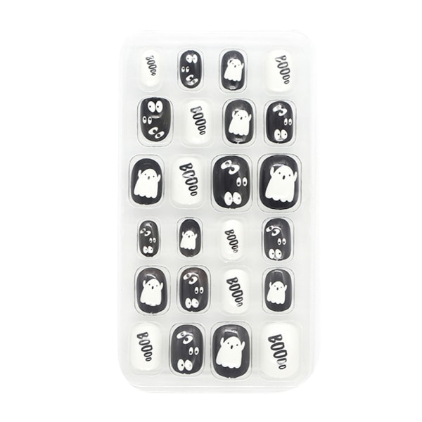 Halloween Negler, Fake Negler Press on med lim for kvinner og style 1
