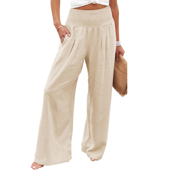 Dame sommerbukser Lommer øse Casual Wide eg ounge Khaki L
