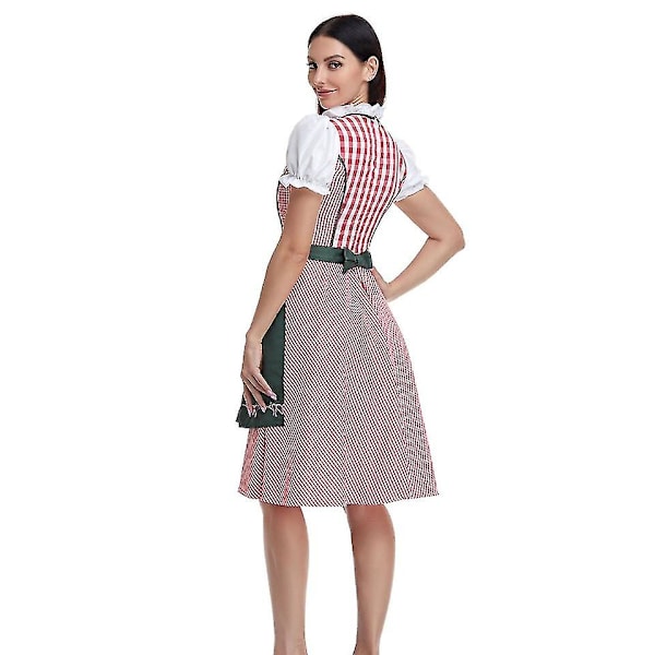 Naisten Oktoberfest Olutapulainen Puku Baijerilainen Perinteinen Dirndl-mekko W Dark Green M