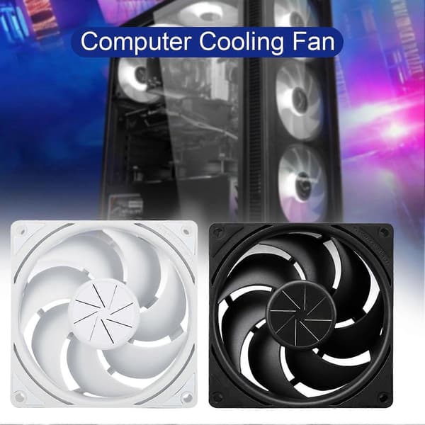 Kabinetkøleventilator Computer CPU 4 Pin Lydløs Stille Køler Effektiv Varmeafledning Intelligent Temperaturkontrol Stabil Høj Hastighed Computer Kabinet