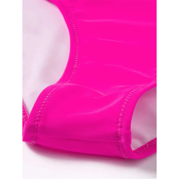 Badedrakt i ett stykke for kvinner med rufsete ryggløs mote ny stil Rosa XL