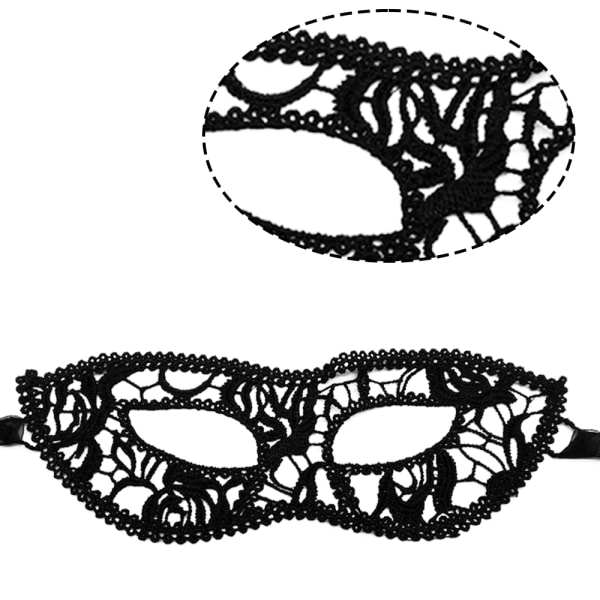 Halloween Catwoman Set, Spets kattöron Sexig maskerad ögonmask shape4