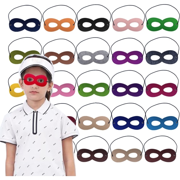 Superhjältemasker, halloweendressmasker, kostymer för ögonmasker i mjuk filt