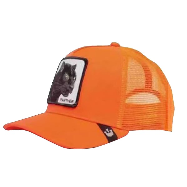 Farm Animal Trucker justerbar cap Mesh Style för män W Panther Orange