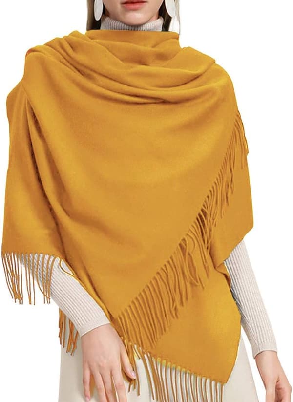 #Vinter skjerf varmt rødt skjerf tykt vanlig kashmir skjerf 200*70cm (#