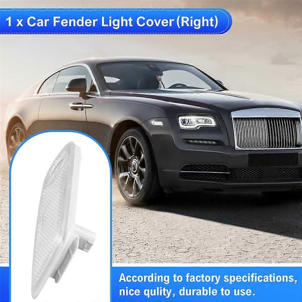 Bil Højre Forreste Sidemarkeringslys Dæksel 63147223152 til Ghost RR4 Wraith RR5 Dawn RR6