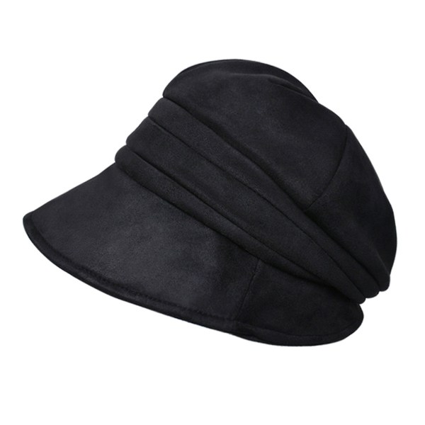 Personlig mjuk brätte åttkantig hatt Vinter Håll varm Kyltäta hattar för vandring utomhus Black