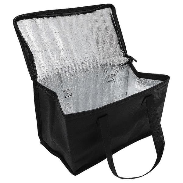 Termisk matpose med glidelås for utendørs bruk, kake-takeaway, campingtilbehør, med aluminiumsfolie
