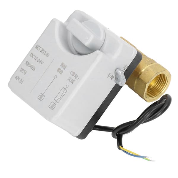 Motoriseret kugleventil elektrisk 2-vejs normalt lukket manuel automatisk DN20 DC12V~24V