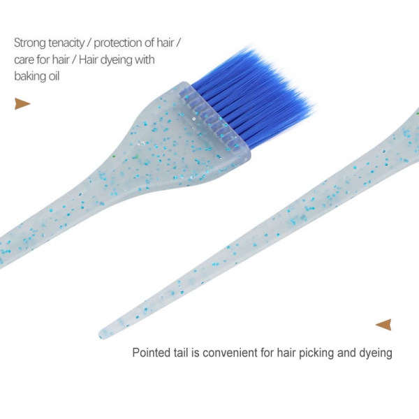 med 3 hårfargebørster og sett, myke børster for farging av børster, applikatorer for salong Hjem DIY-farging Farging Green Set