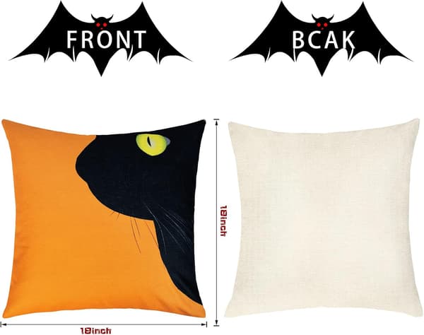 Halloween case Set med 4 Halloween case dekorativt Chat Noir