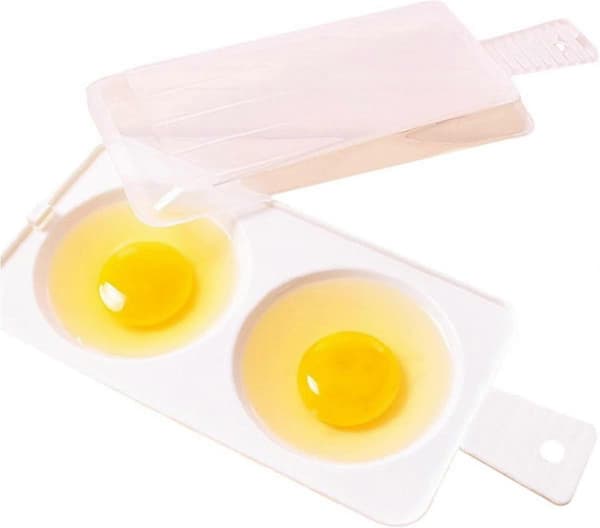 Mikroaaltouunin munankeitin, mikroaaltouunin munankeitin, munapannu, mikroaaltouunin munankeitin, muovinen mikroaaltouunin kaksoismunapannu