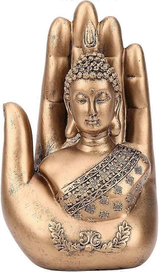 Mediterende Buddha-figur - Antikk Buddha-statue i harpiks