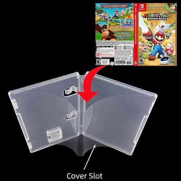 10 mm klare spilæsker - Kompatible med Nintendo Switch - Patronkapacitet - (5 æsker)