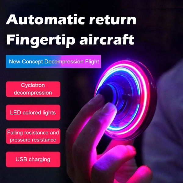 Mini Drone LED UFO Typ Flygande Helikopter Spinner Fingertop Upgr red onesize