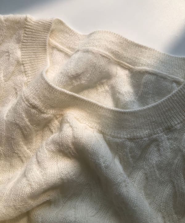 (S) Lett langermet genser med rund hals for damer