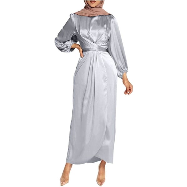 Casual uslim Kvinners Lang Kjole Kvinner Dubai Kjole Kaftan M