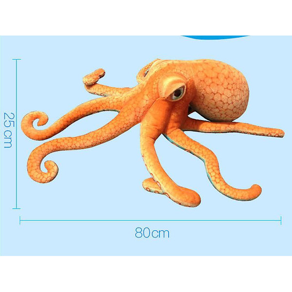 Simuleret Blæksprutte Blæksprutte Dukke Plyslegetøj (50 cm)
