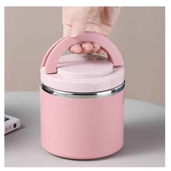 Termos för varm mat Barn Lunchbox Matbehållare Barn Läcksäker isolerad Lunchbox behållare, rosa