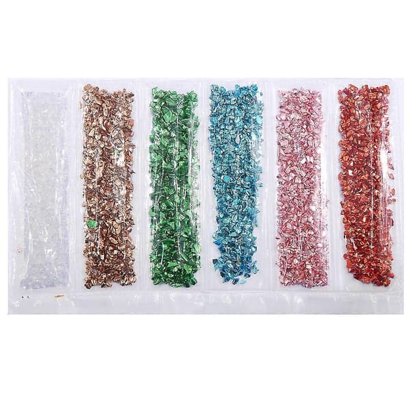Små stenpärlor oregelbundet krossat glas glitter kristall 3D nagelkonstdekoration
