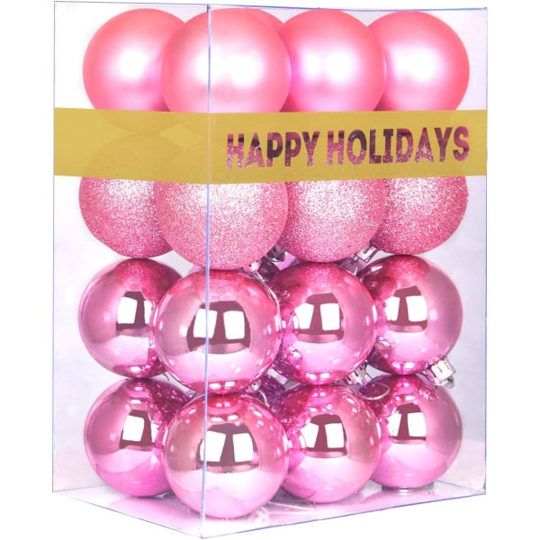 Bubblegun Pink 3,2" stora julkulor - julgransprydnader