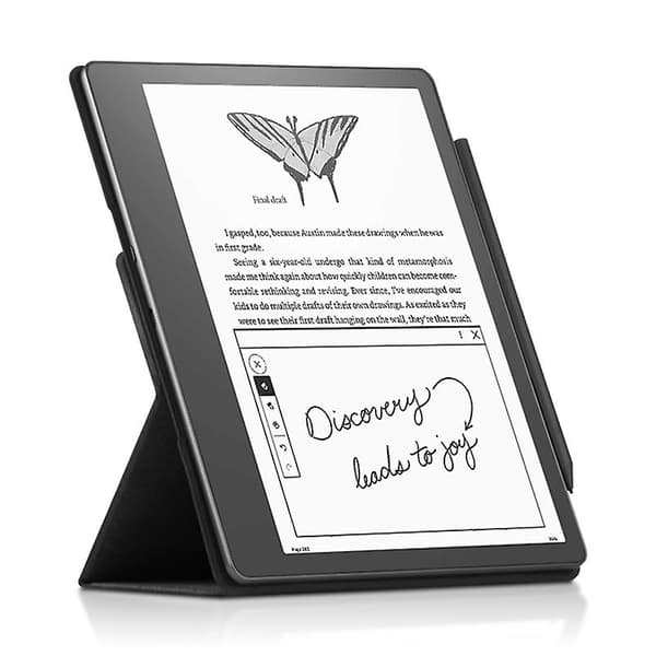 For Amazon Kindle Scribe Magnetisk E- case PU Lærstativ Cover Green