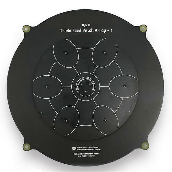 150mm Triple Feed Patch 5.8GHz 14DBi Pagoda Array FPV-antenne Bildesender Flatpanelantenne for FPV Drone Rød
