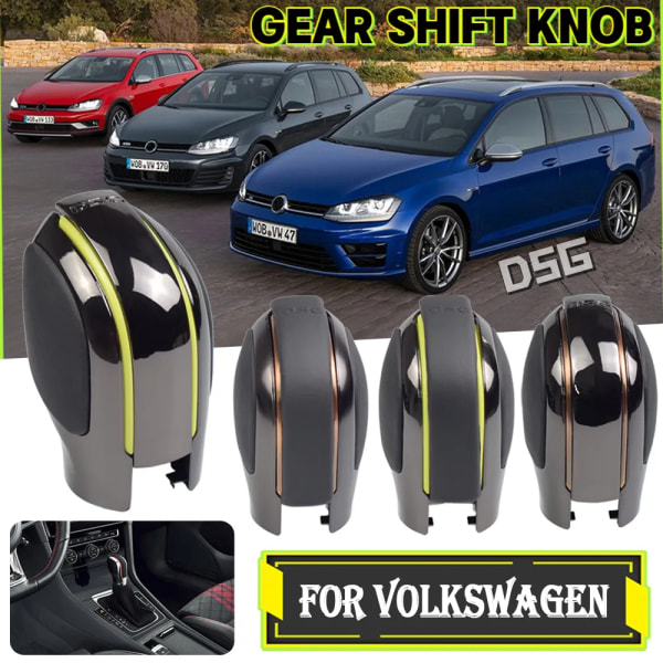 Krom Matt Cover DSG Cap RÖD ABS Växelspaksknopp Passar till Volkswagen VW Golf MK6 MK7 R GTI-GR-ME GR-M-E